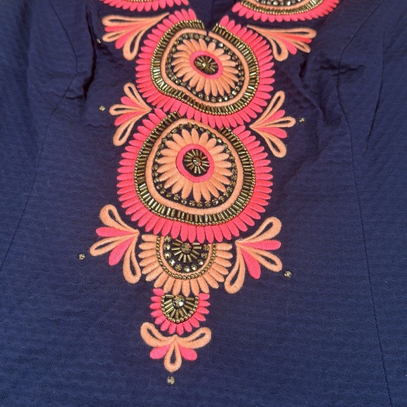 Lilly Pulitzer Gabby Shift Dress Navy Blue Size 8 - Picture 4 of 10